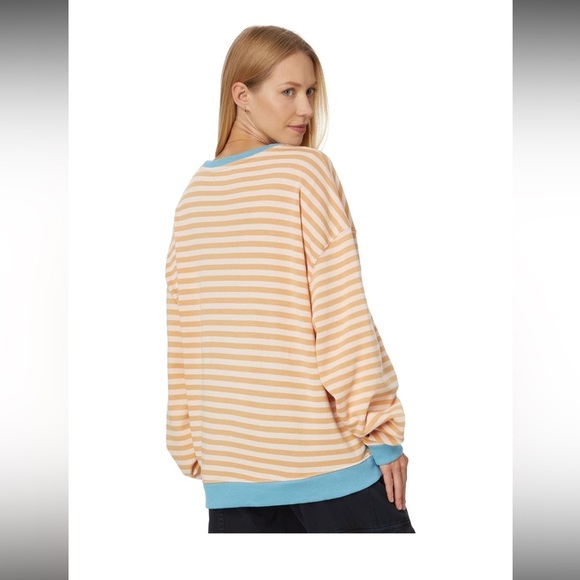 NWOT Free People Womens Classic Striped Crew Latte Combo - Picture 2 of 16